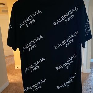 Men’s Balenciaga Black and White T-Shirt